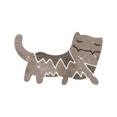 funny cat retro cartoon