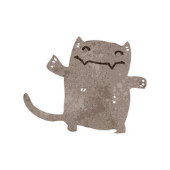 funny cat retro cartoon
