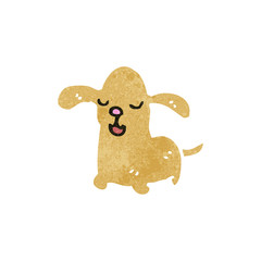 retro cartoon little dog