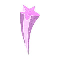 retro cartoon shooting star