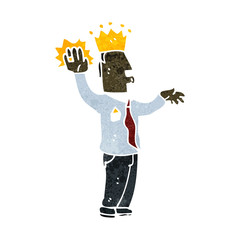 retro cartoon prince taking oath