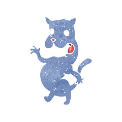 retro cartoon spooky cat