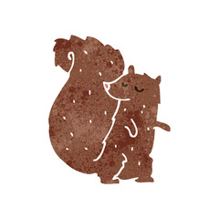 retro cartoon squirrel