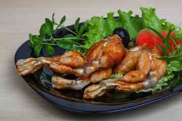 Fried frog legs