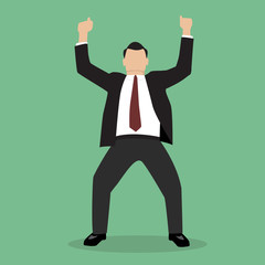 Business Man Celebrating
