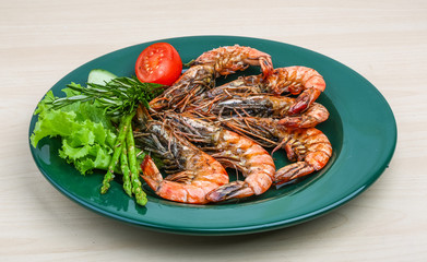 Grilled prawns