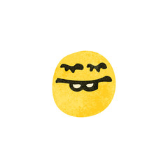 retro cartoon emoticon face