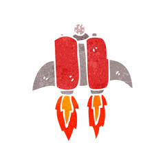 retro cartoon rocket pack
