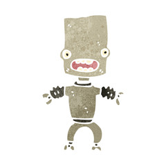 retro cartoon robot