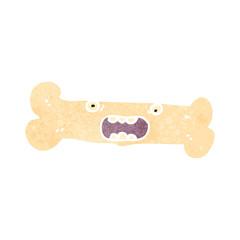 retro cartoon bone