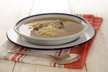 meat soup with fine noodles