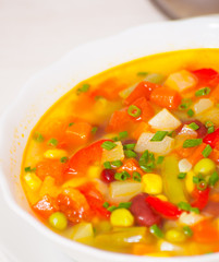 Fresh vegetable soup