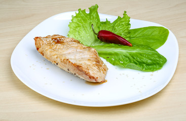 Grilled turkey steak