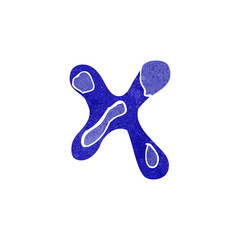 child's drawing of the letter x