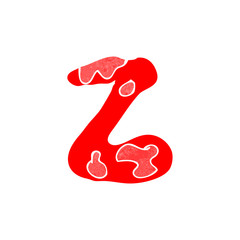 child's drawing of the letter z