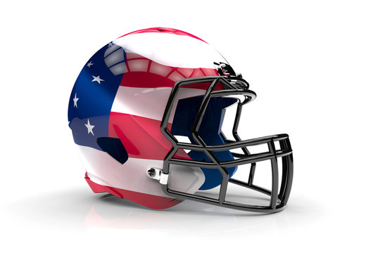 USA american football helmet