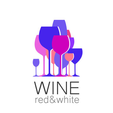 wine red white template logo