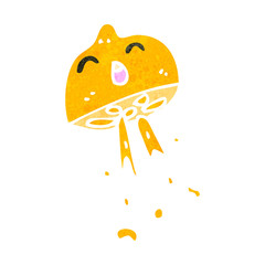 retro cartoon lemon