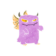 retro cartoon little monster