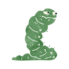 retro cartoon caterpillar