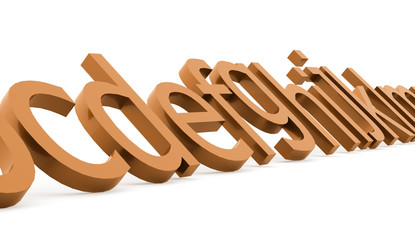 Alphabet concept rendered on white background