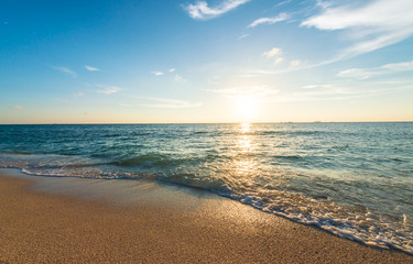 Impressive sunset and beautiful coast, Okinawa, Japan