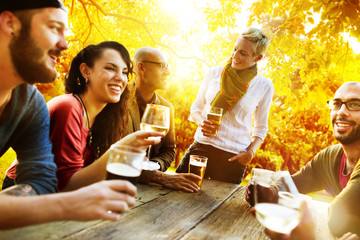 Diverse People Friends Hanging Out Concept