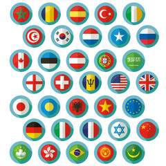 Flag of world. Vector icons
