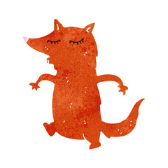 retro cartoon fox