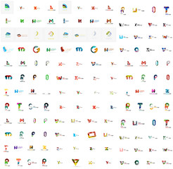 Mega set of letter logos