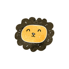 retro cartoon lion