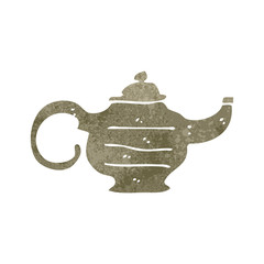 retro cartoon teapot