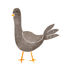 retro cartoon bird