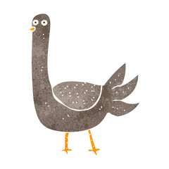 retro cartoon bird