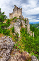 Fototapeta na wymiar Ruin of castle Lietava