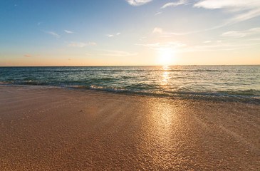 Impressive sunset and beautiful coast, Okinawa, Japan