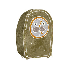 retro cartoon carriage clock