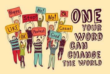 Obraz premium Democracy voting change world people meeting