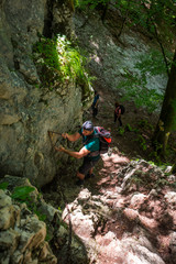 Obraz premium Group of people mountaineering