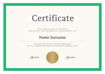 Certificate, Diploma of completion, vector design template