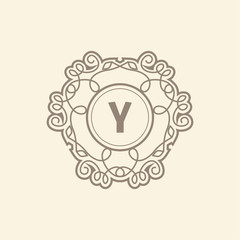 Monogram  luxury logo template