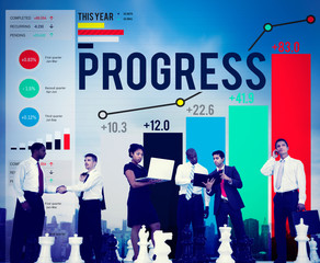 Progress Strategy Success Motivate Development Growth Concept