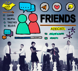 Friends Group People Social Media Loyalty Concept