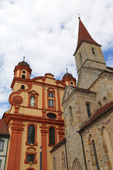 Fototapeta na wymiar Basilika und Stadtkirche von Ellwangen