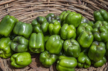 Capsicums in the basket