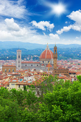 Obraz premium cathedral Santa Maria del Fiore, Florence, Italy