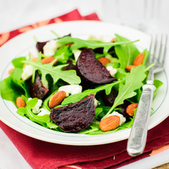 Roast Beet, Almond, Feta and Rocket Salad