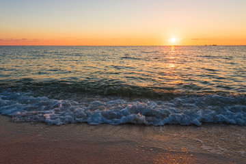 Impressive sunset and beautiful coast, Okinawa, Japan