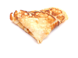 a pancake on a white background