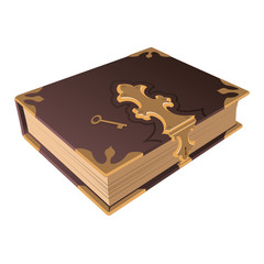 antique book with lock